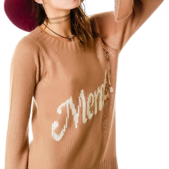 Wildfox Merde Bell Sleeve Sweater-S - Picture 2 of 6